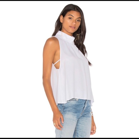 🎉HP🎉 LN Free People White Mock Neck Sleeveless Blouse XS - Picture 2 of 7